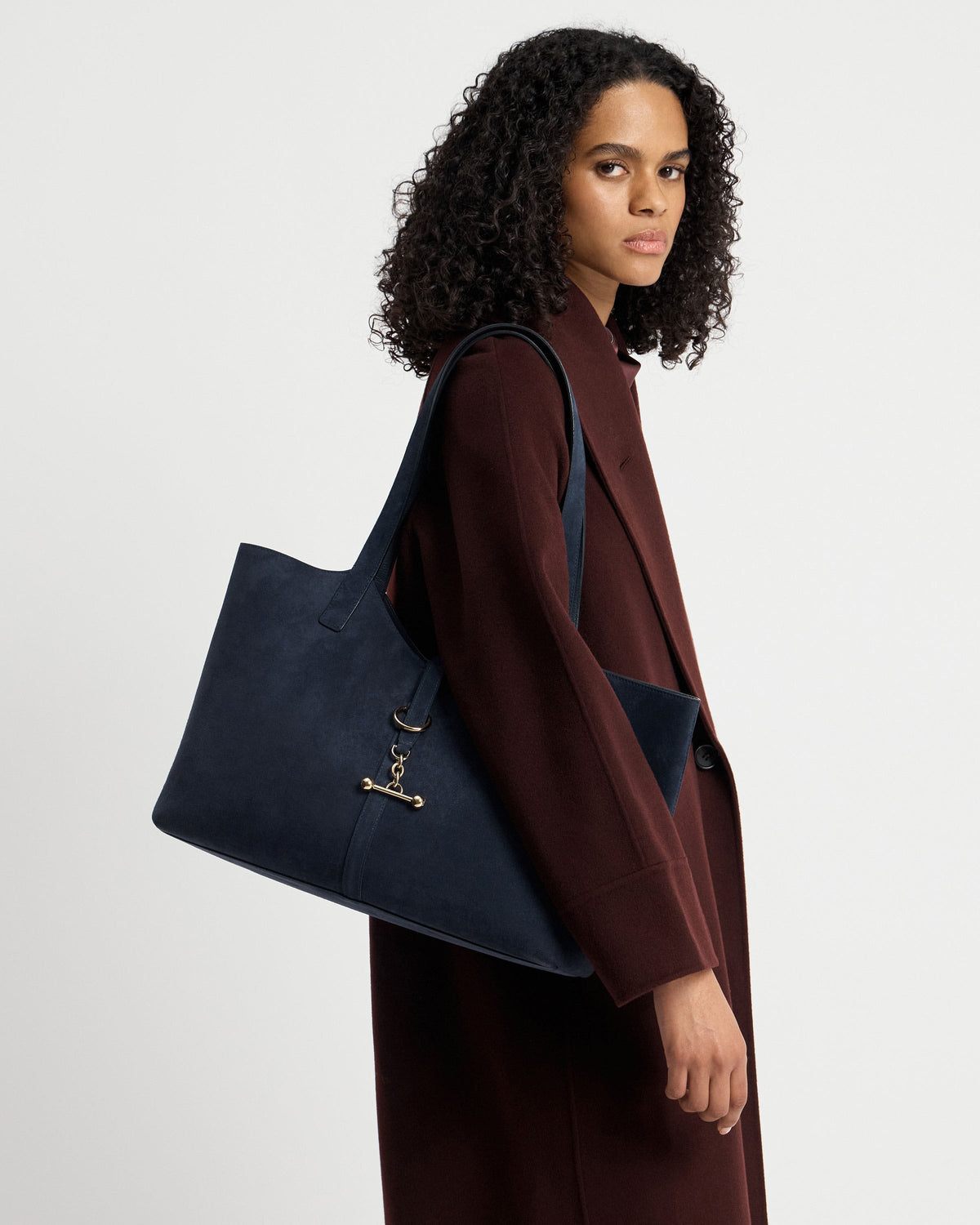 Kite Tote - Navy Suede - View 7