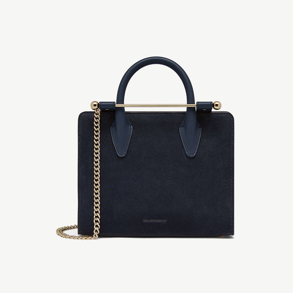 Mini Tote - Navy Suede - View 1