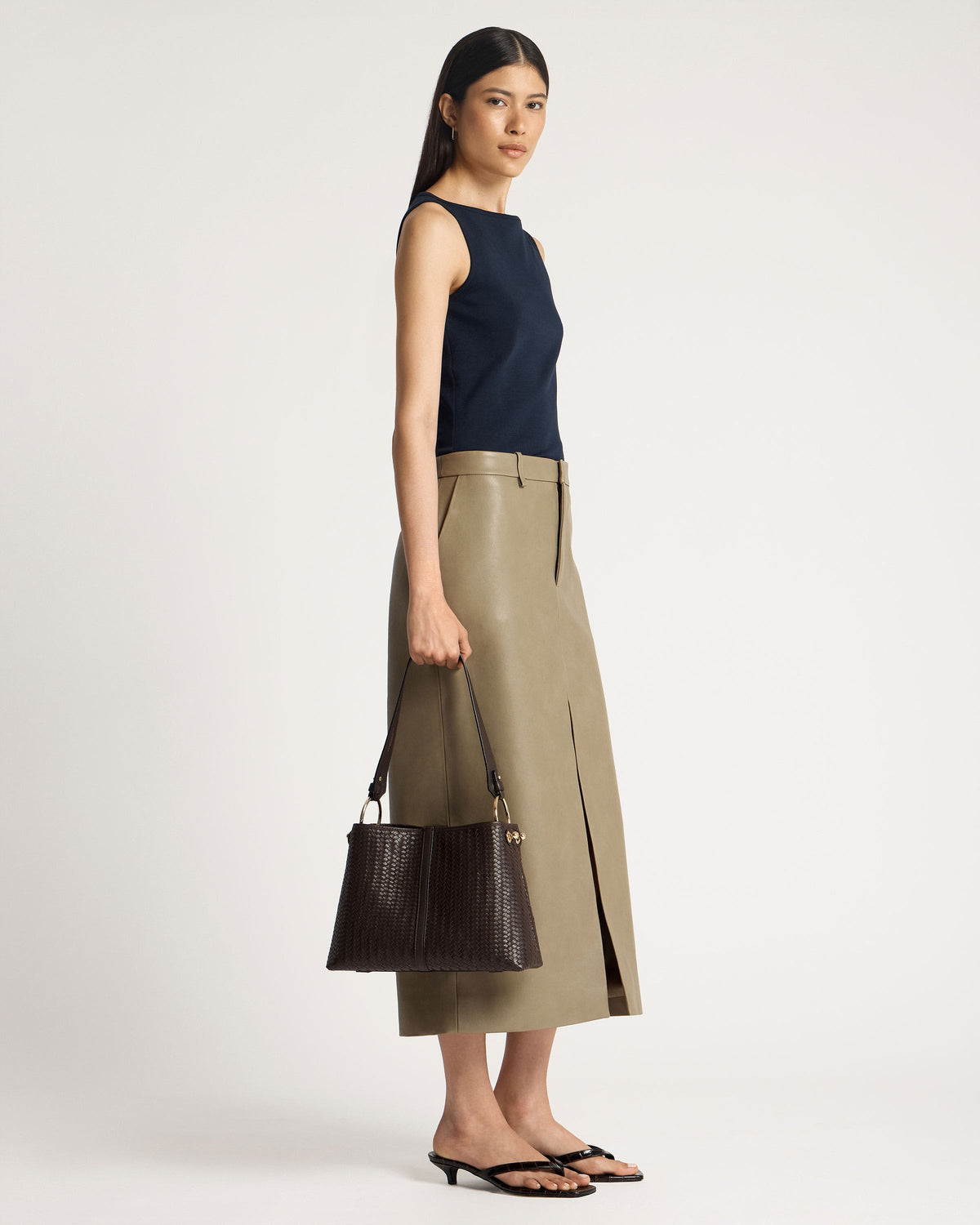 Lana Hobo - Chocolate Woven Leather - View 7