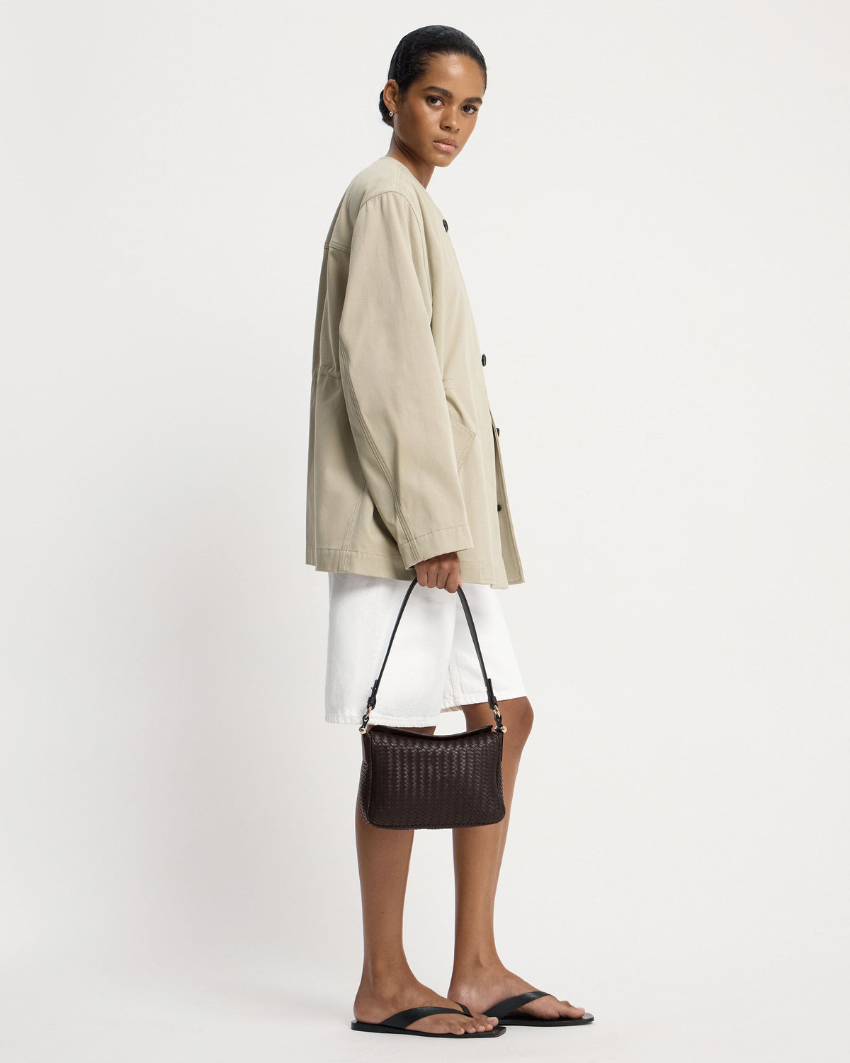 Sway - Chocolate Woven Leather - View 6