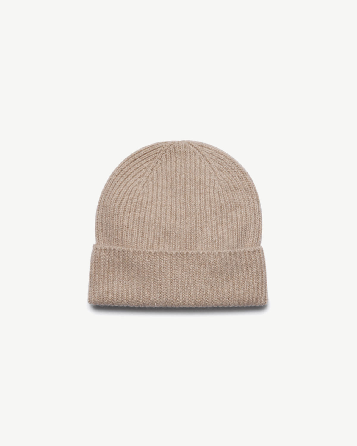 Westray Ribbed Cashmere Beanie - Oat - View 2