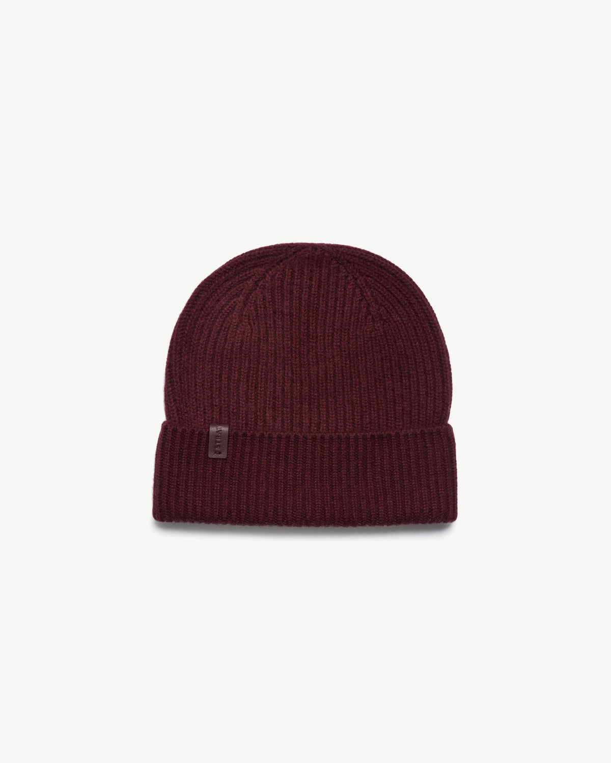Westray Ribbed Cashmere Beanie - Burgundy - View 2