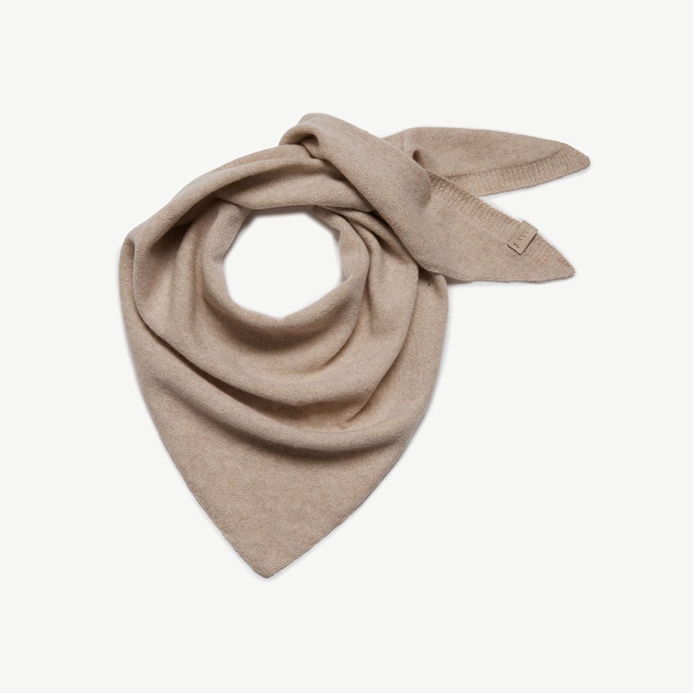 Westray Cashmere Bandana - Oat - View 1
