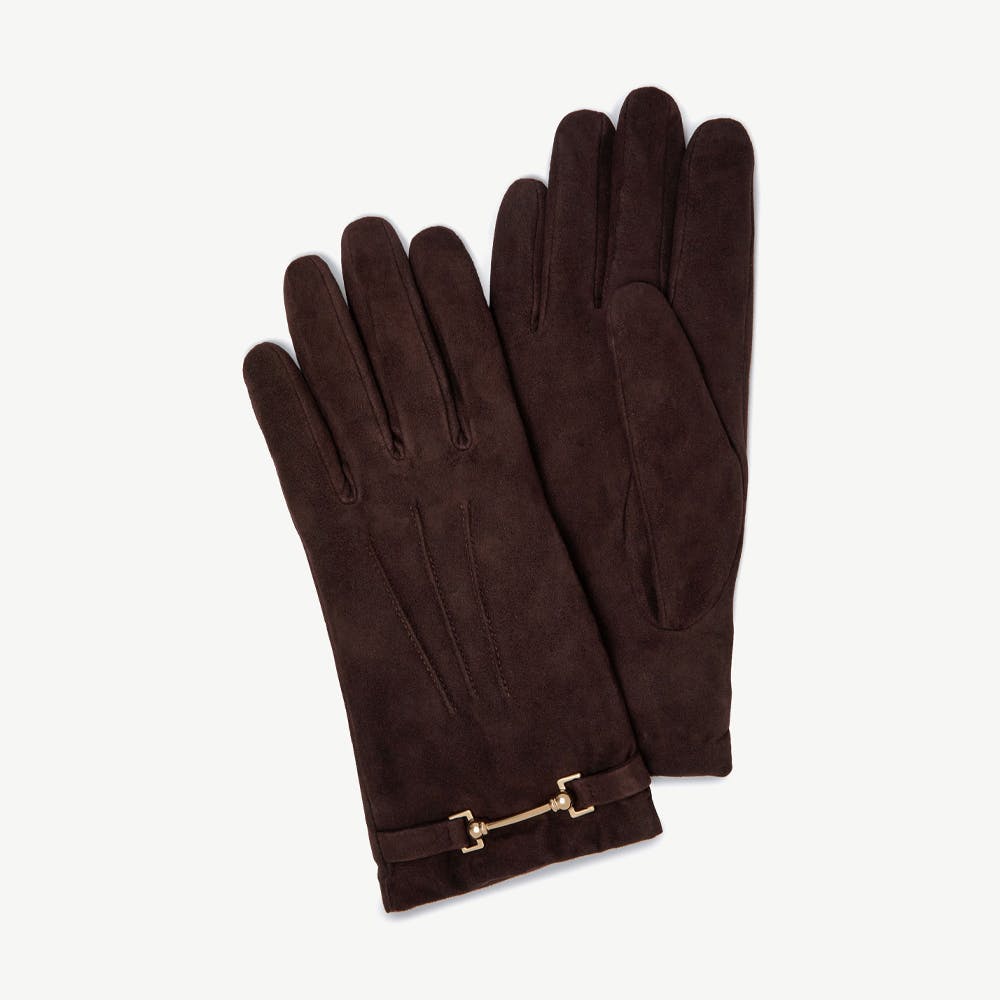 Stockbridge Gloves - Chocolate Suede - View 1