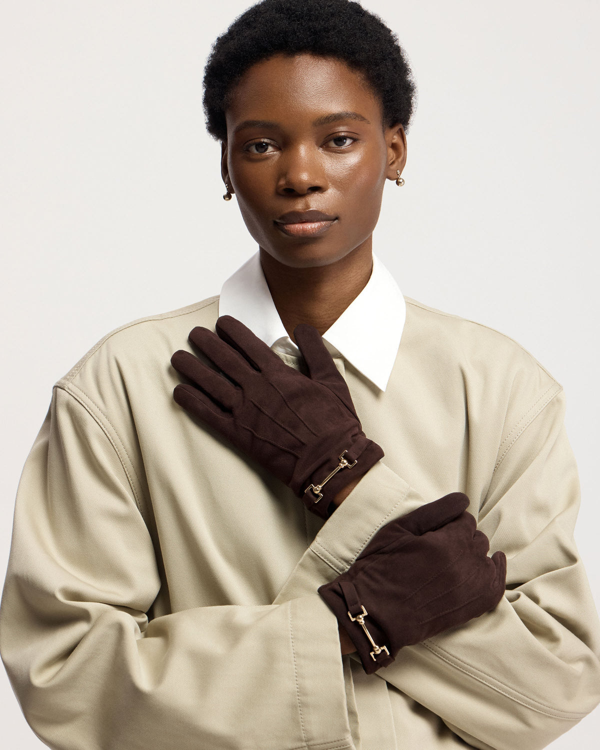 Stockbridge Gloves - Chocolate Suede - View 4