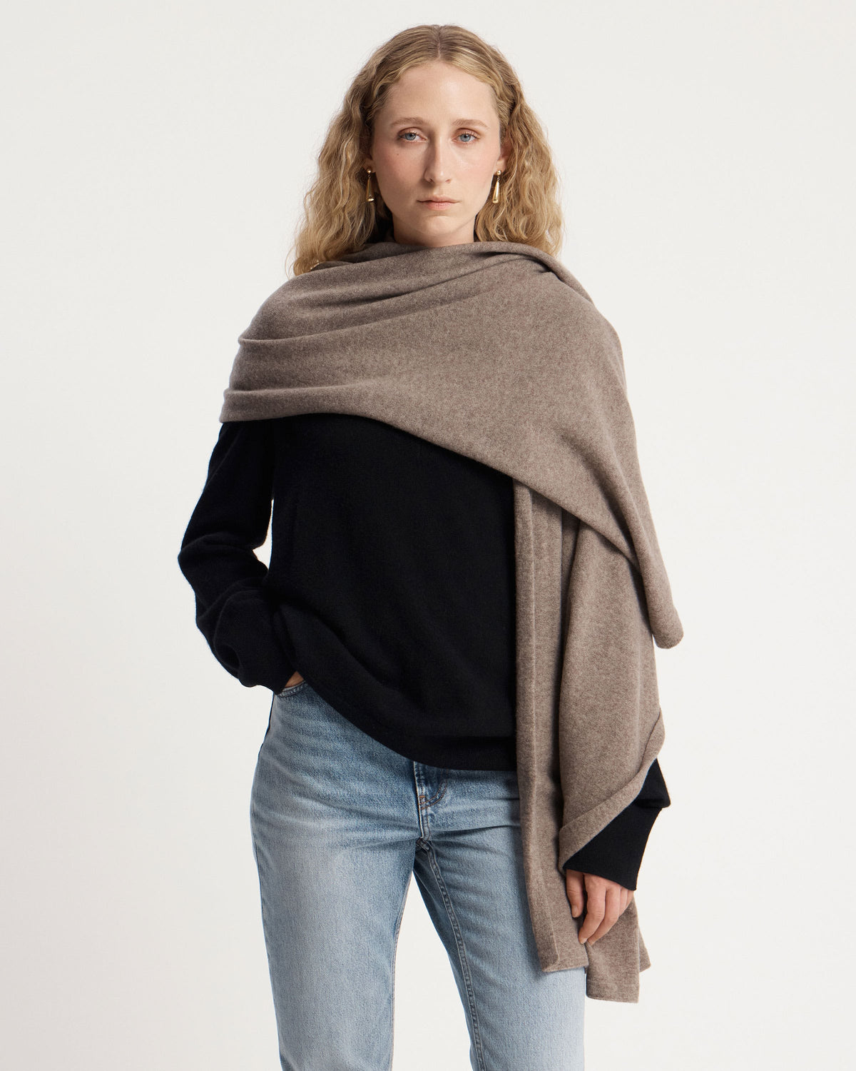 Westray Cashmere Travel Wrap - Pebble - image 6
