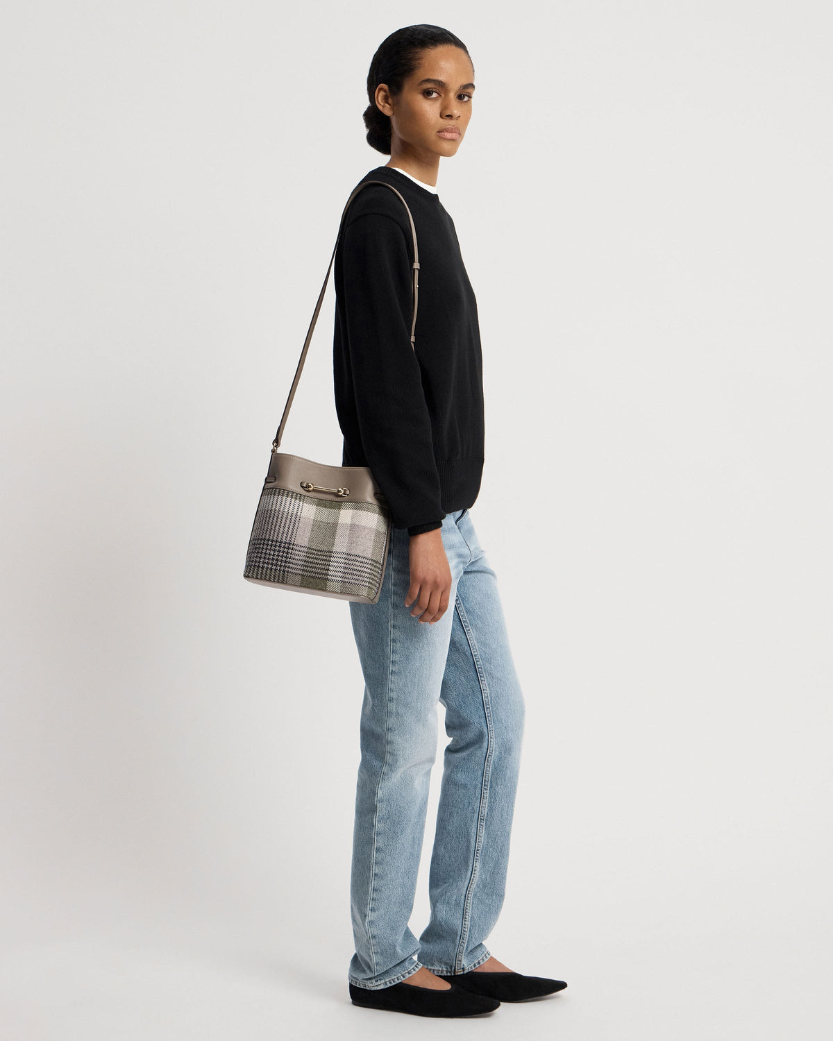 Corda Bucket - Strathberry Tartan Taupe - View 7