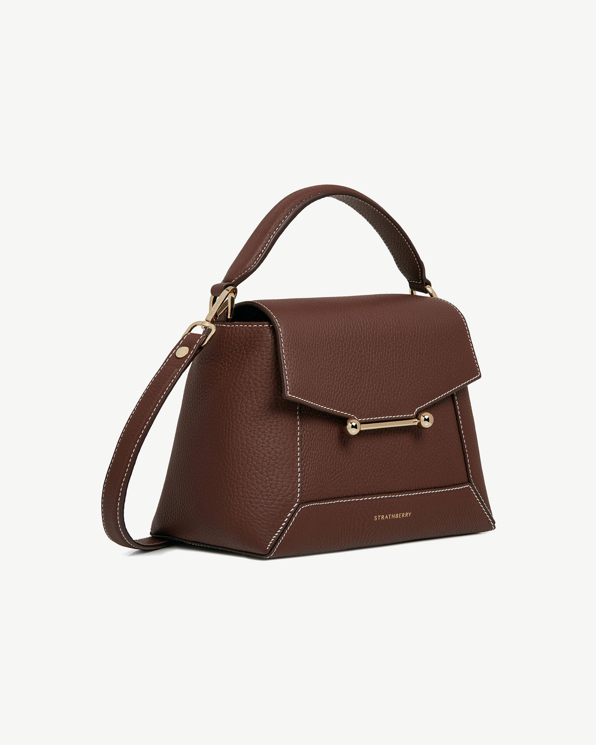 Mosaic Bag - Chocolate with Vanilla Stitch - View 3