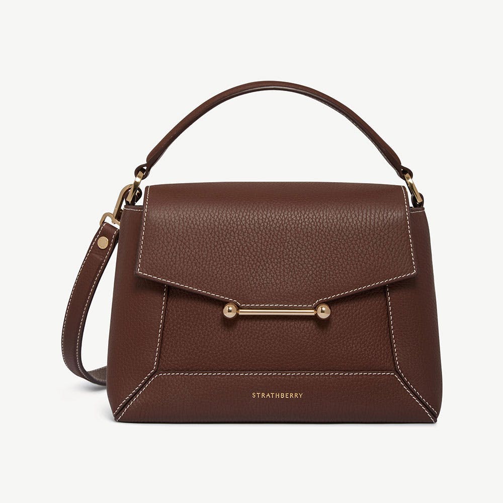 Mosaic Bag - Chocolate with Vanilla Stitch - View 1
