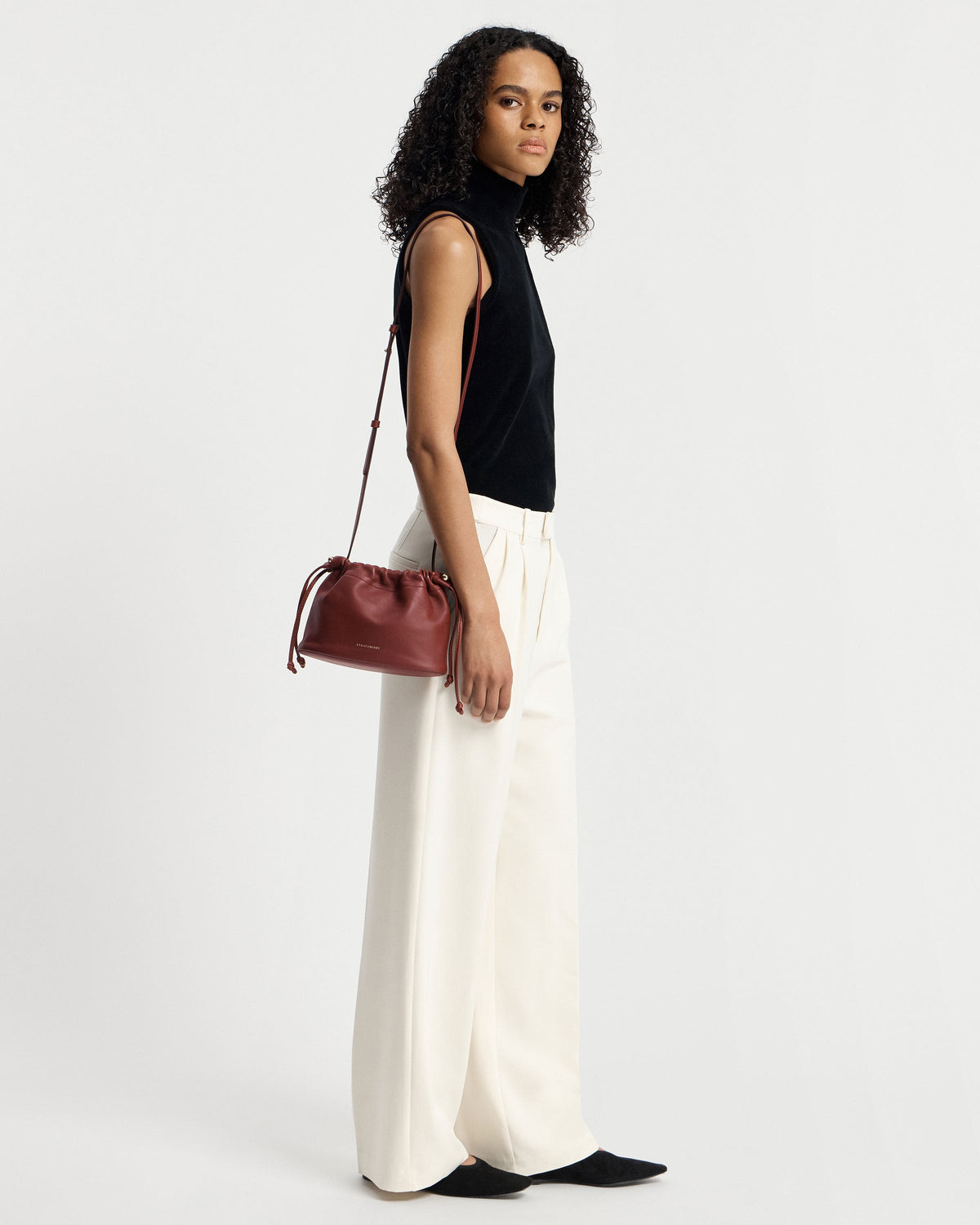 Charlotte Drawstring - Oxblood - View 7