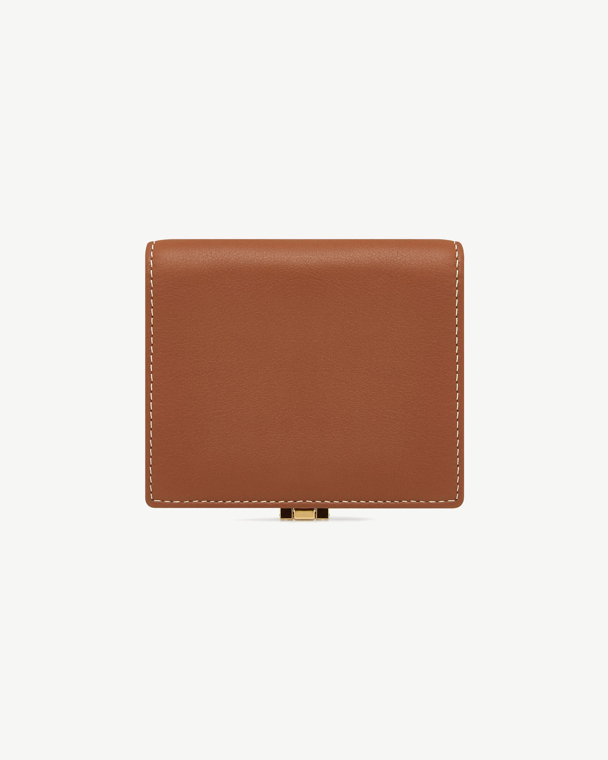Melville Street Wallet - Chestnut with Vanilla Stitch - View 4