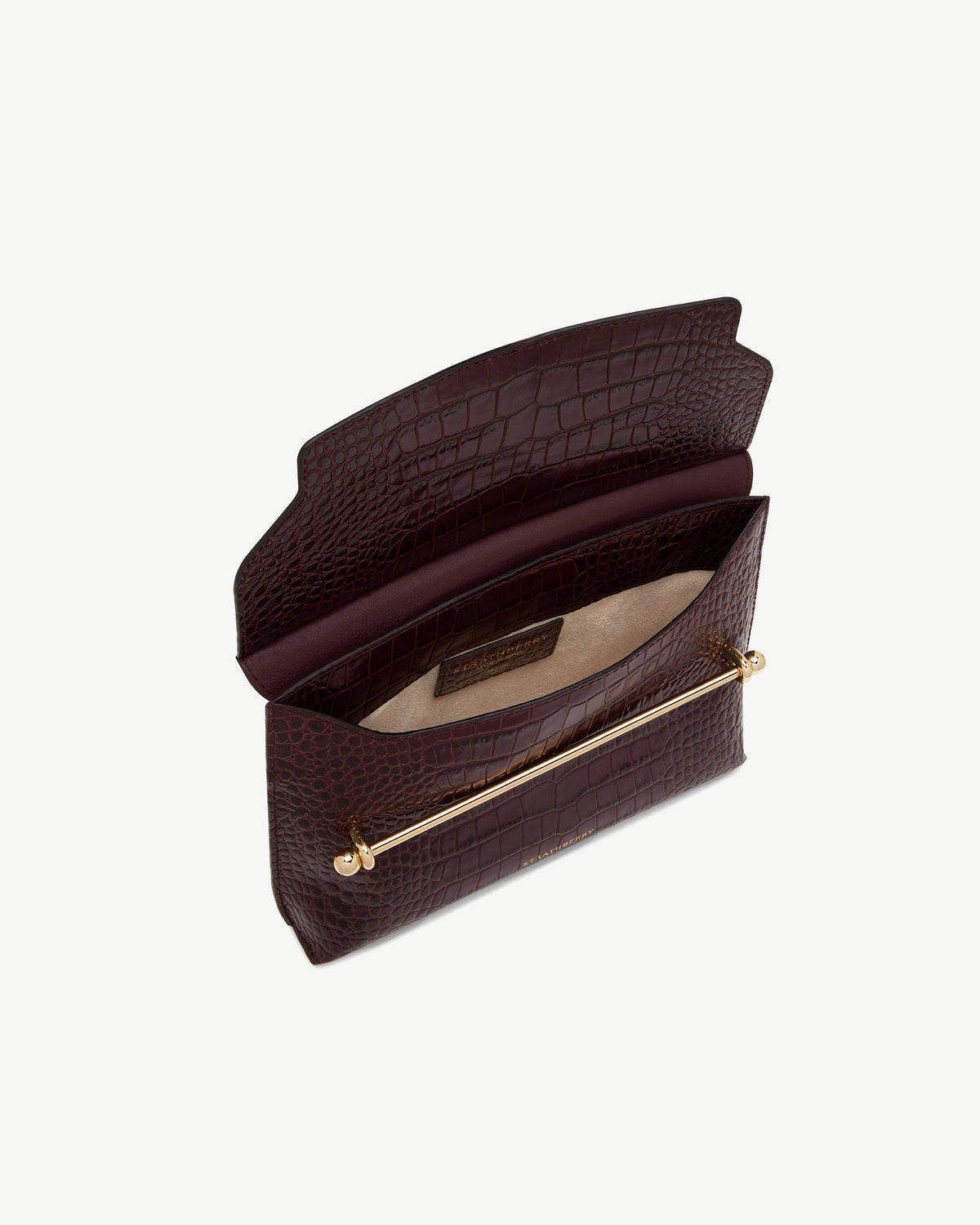 Stylist - Croc-Embossed Leather Burgundy - View 5