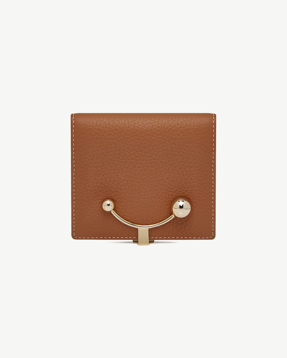 Crescent Wallet - Tan with Vanilla Stitch - View 2