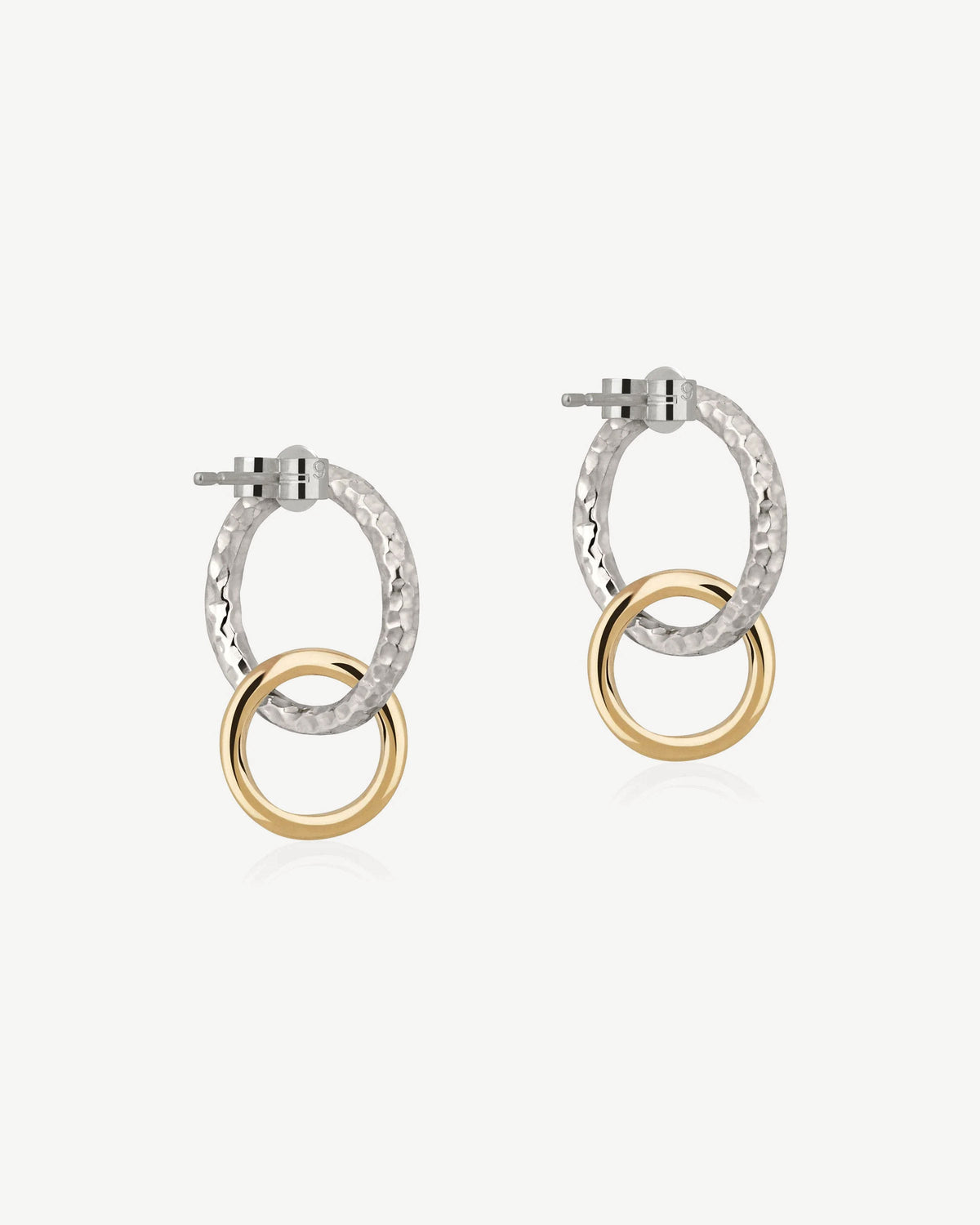 Halo Earrings - Sterling Silver/24 Carat Gold Gilded - View 6