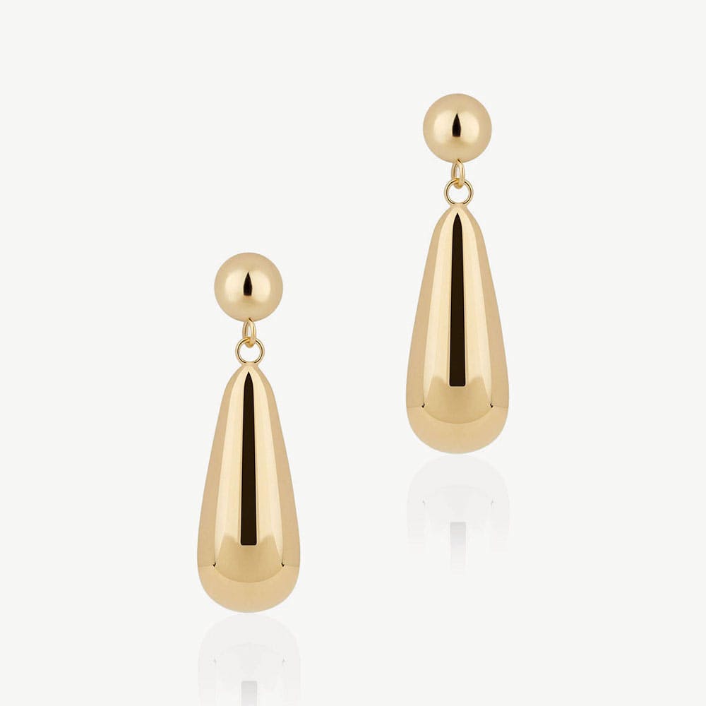 Jasmine Earrings - 24 Carat Gold Gilded - View 1