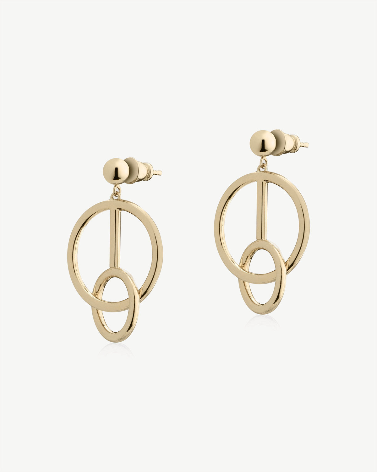 Music Bar Hoop Earrings - 22 Carat Gold Gilded - View 4