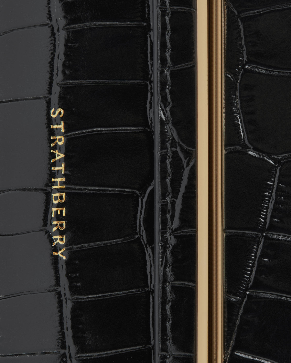 Multrees Chain Wallet - Croc-Embossed Leather Black - View 6