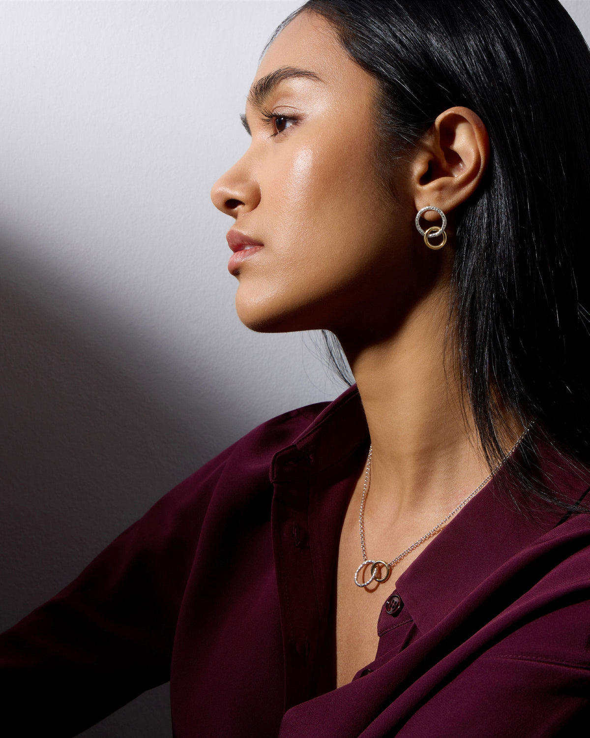 Halo Necklace - Sterling Silver/24 Carat Gold Gilded - View 5