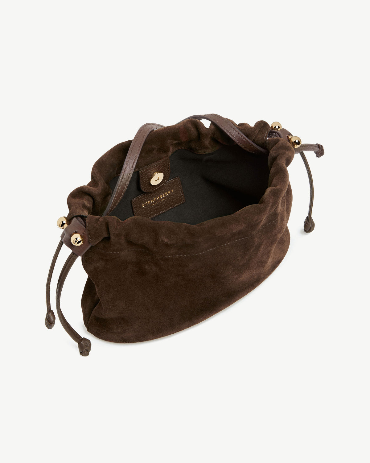 Charlotte Drawstring - Chocolate Suede - View 3