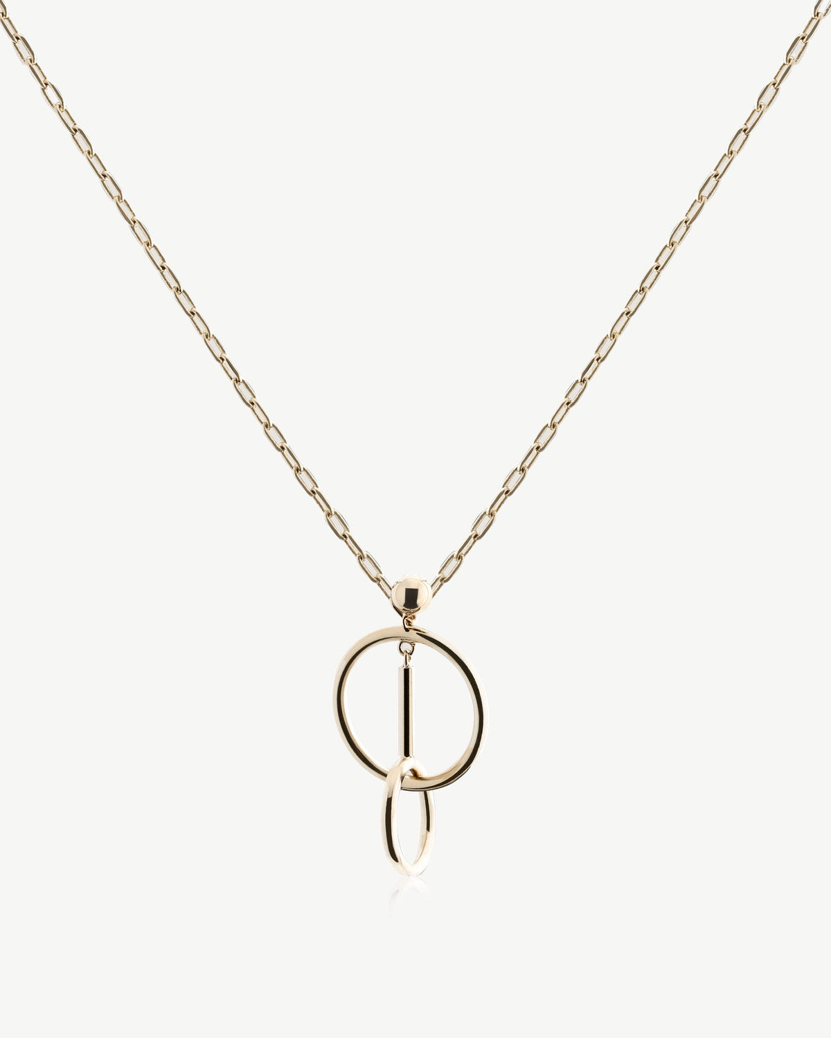 Music Bar Hoop Pendant - 22 Carat Gold Gilded - View 2