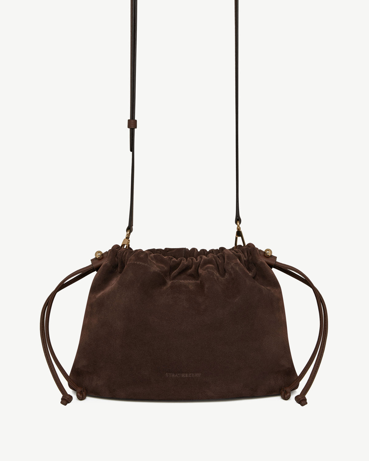Charlotte Midi Drawstring - Chocolate Suede - View 5