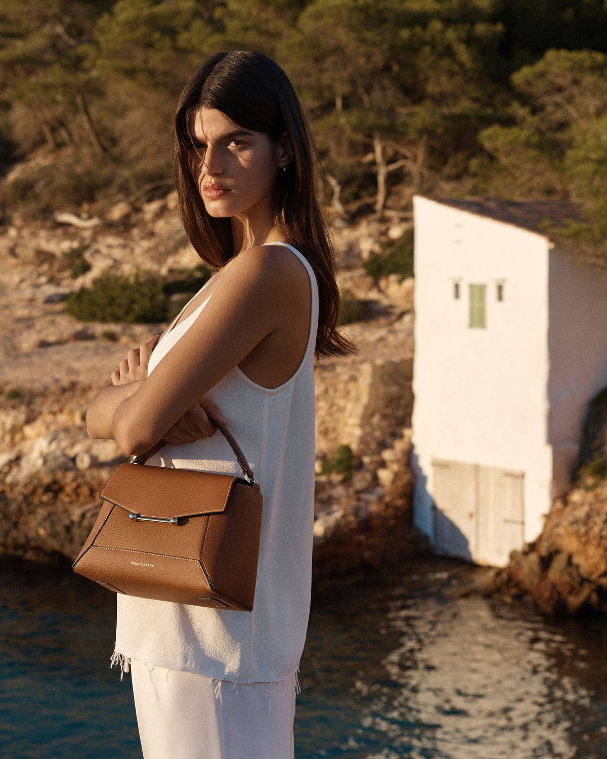 Mosaic Bag - Tan with Vanilla Stitch - View 10