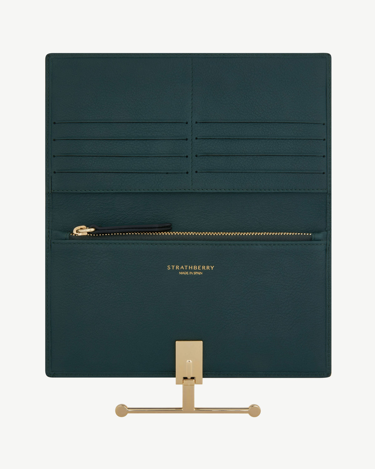 Large Melville Street Wallet - Bottle Green - View 3
