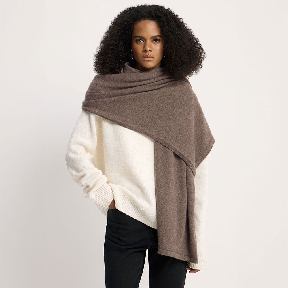 Westray Cashmere Travel Wrap - Otter - View 1