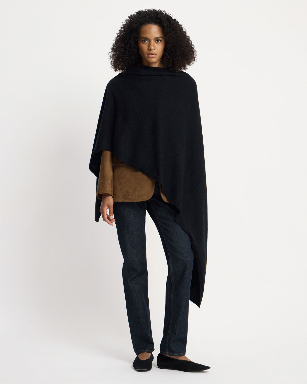 Westray Cashmere Travel Wrap - Black - View 6