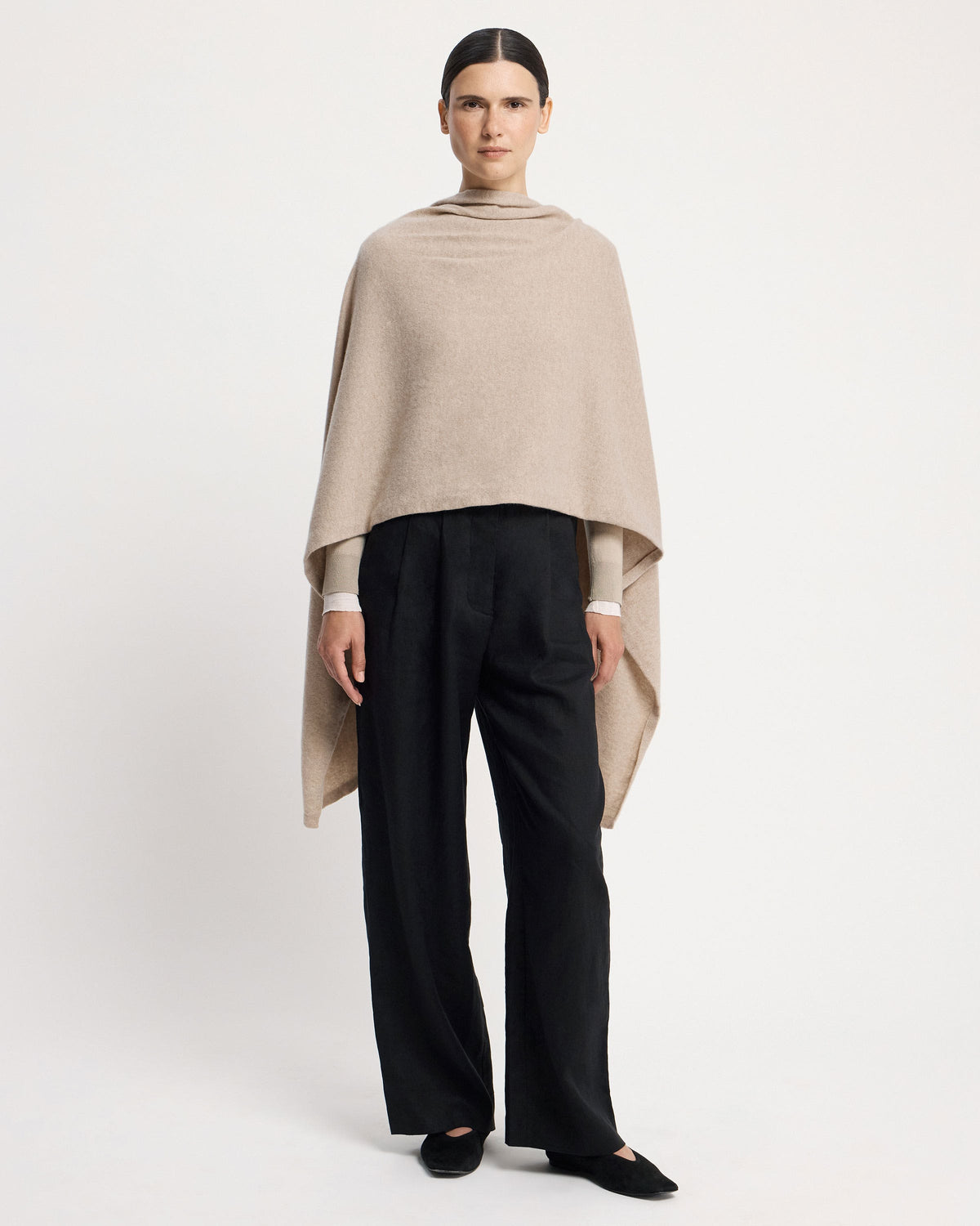Westray Cashmere Travel Wrap - Oat - View 2