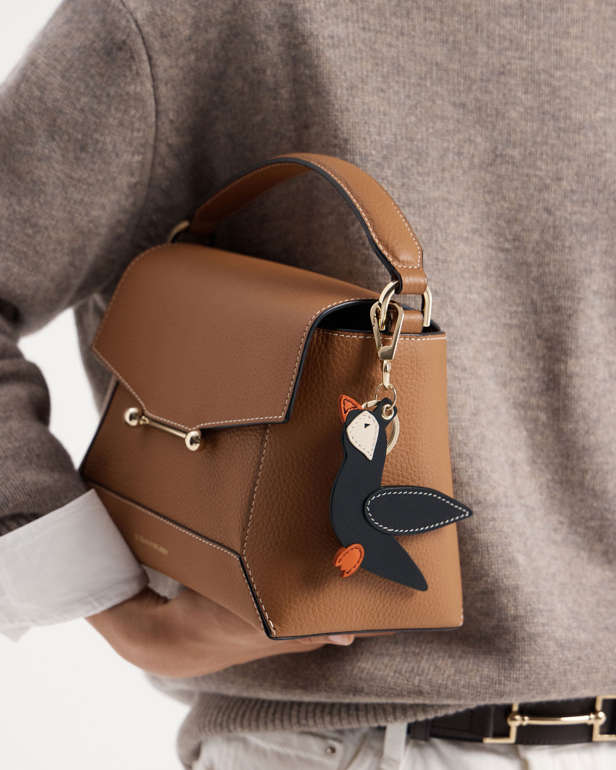 Bag Charm - Puffin Black/Vanilla/Marmalade - View 6