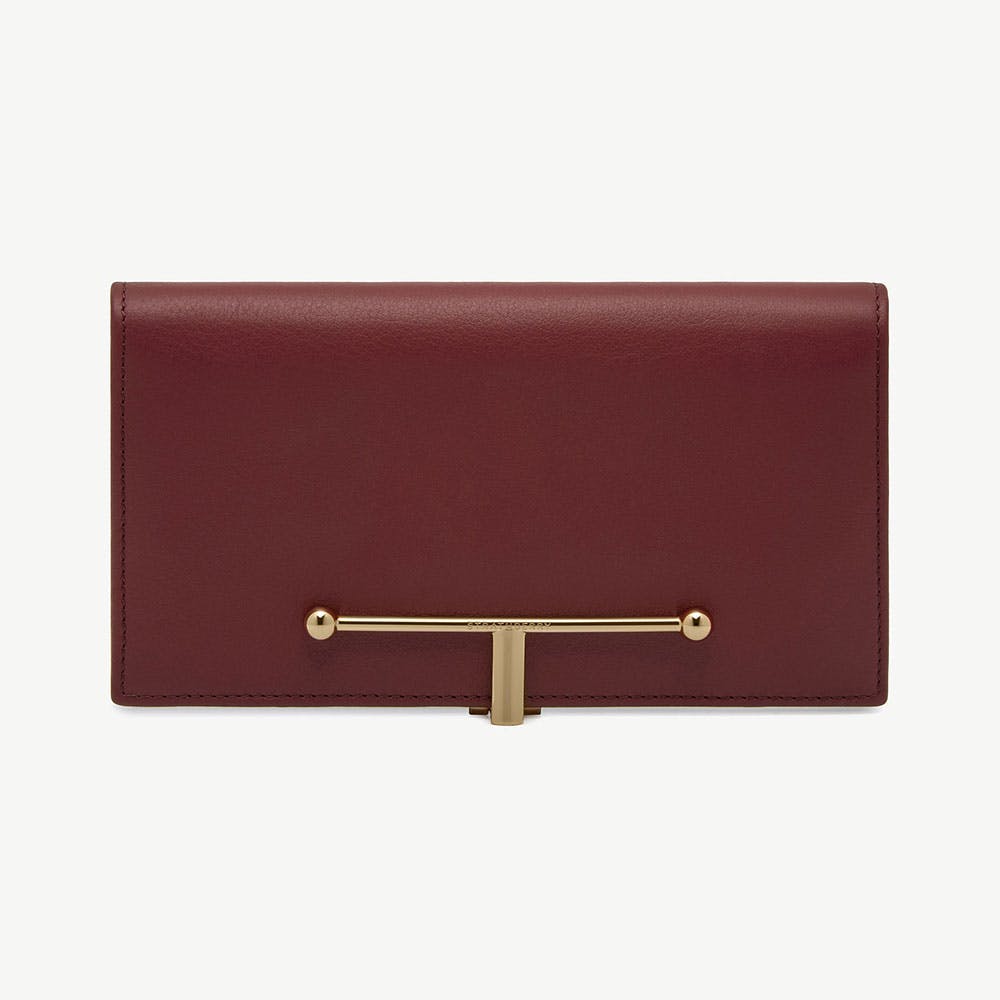 Large Melville Street Wallet - Oxblood/Espresso - View 1