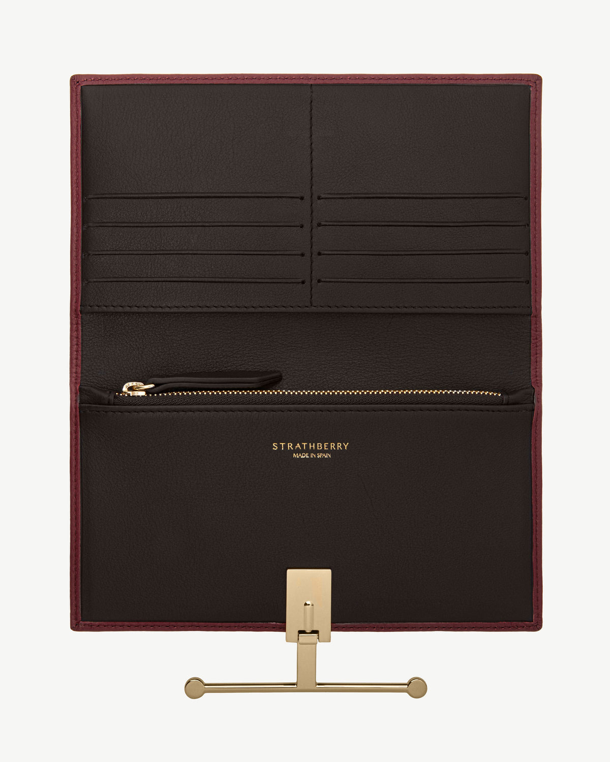 Large Melville Street Wallet - Oxblood/Espresso - View 5