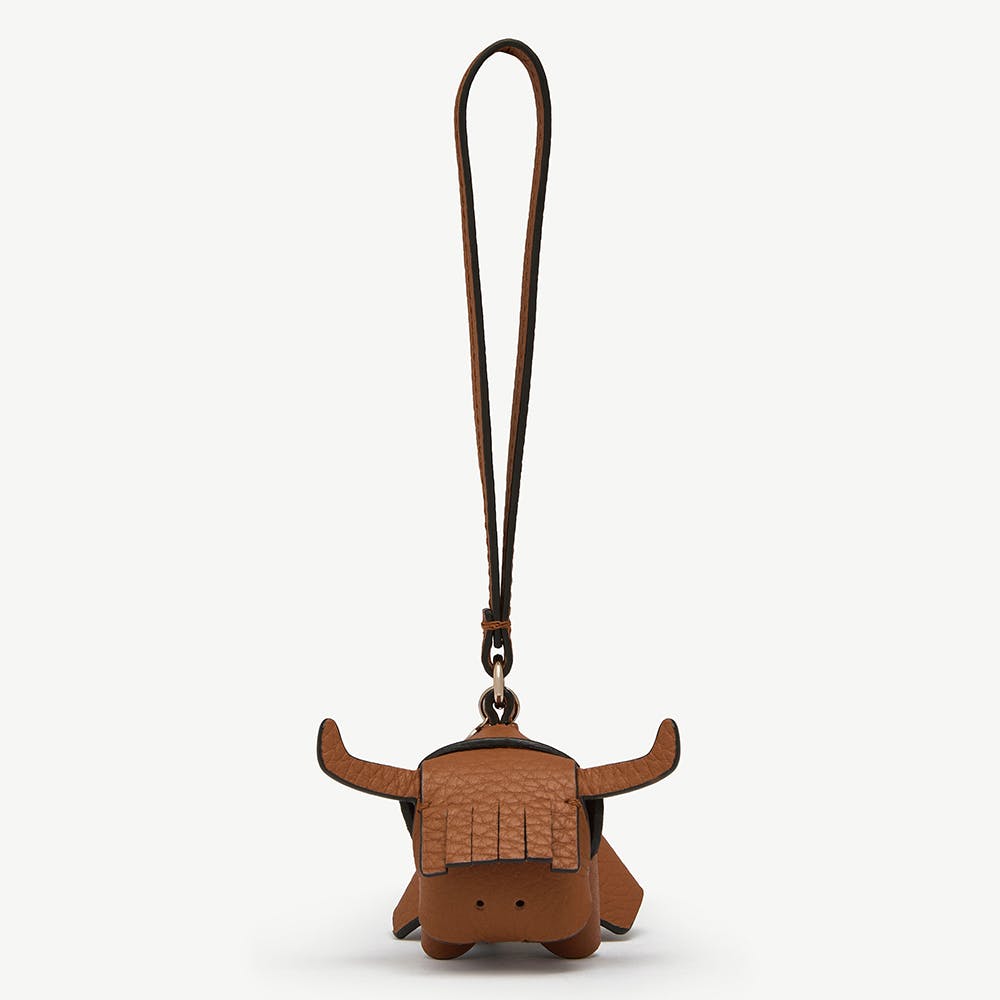 Bag Charm - Highland Cow Tan - View 1