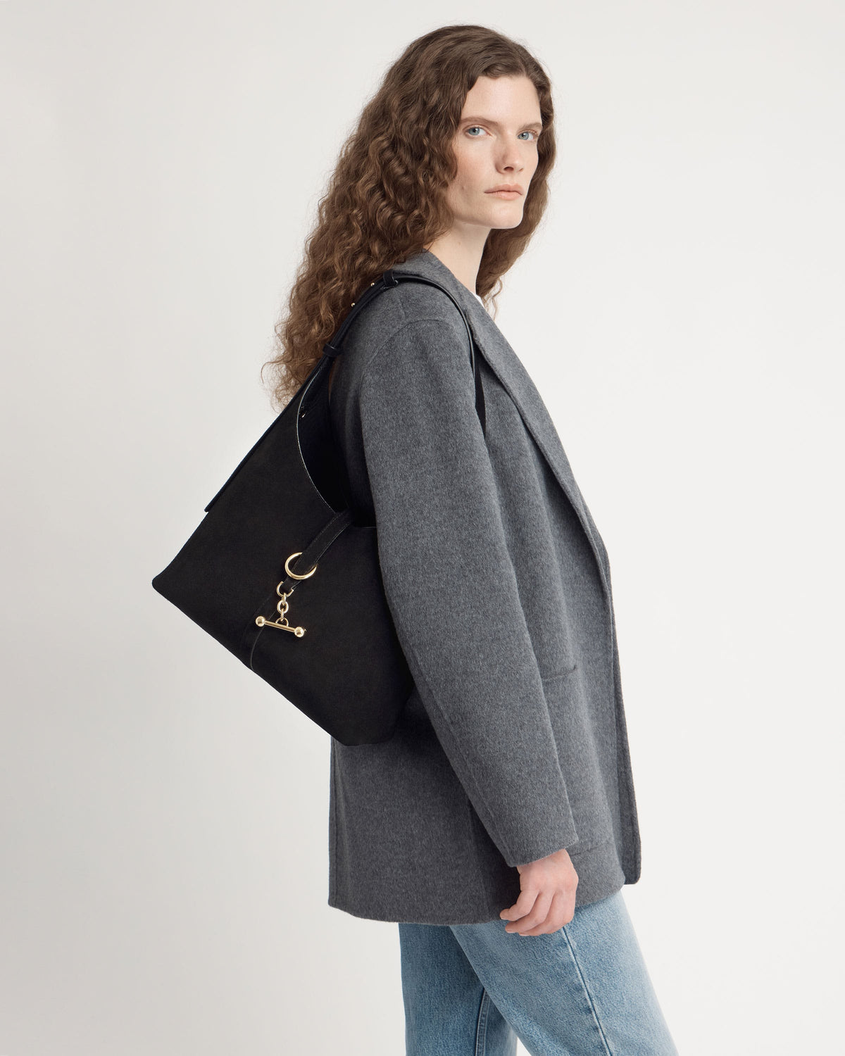 Kite Hobo - Black Suede - View 8
