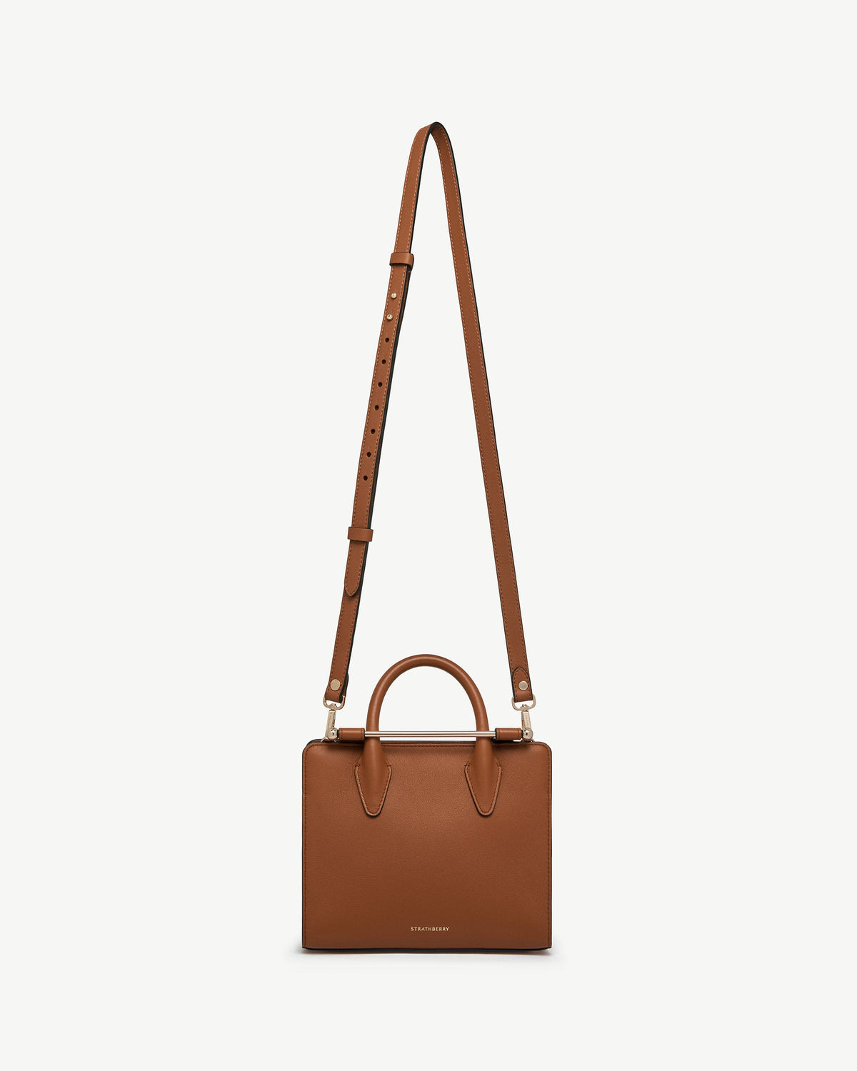 Thin Adjustable Leather Strap - Chestnut - View 2