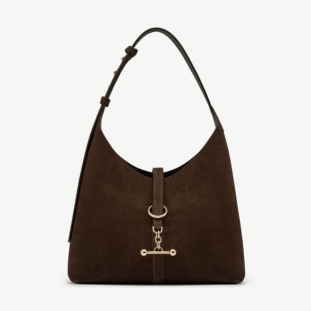 Kite Hobo - Chocolate Suede - View 1