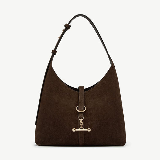 Kite Hobo - Chocolate Suede - View 1