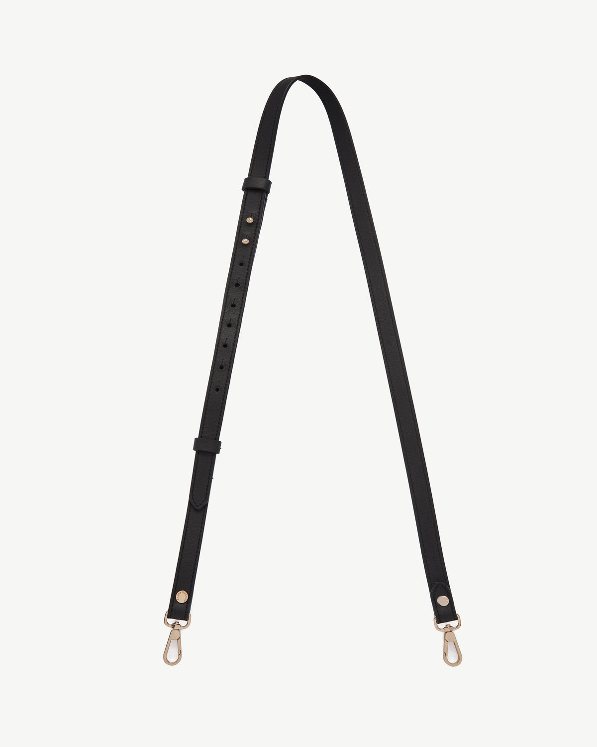 Thin Adjustable Leather Strap - Black - View 2