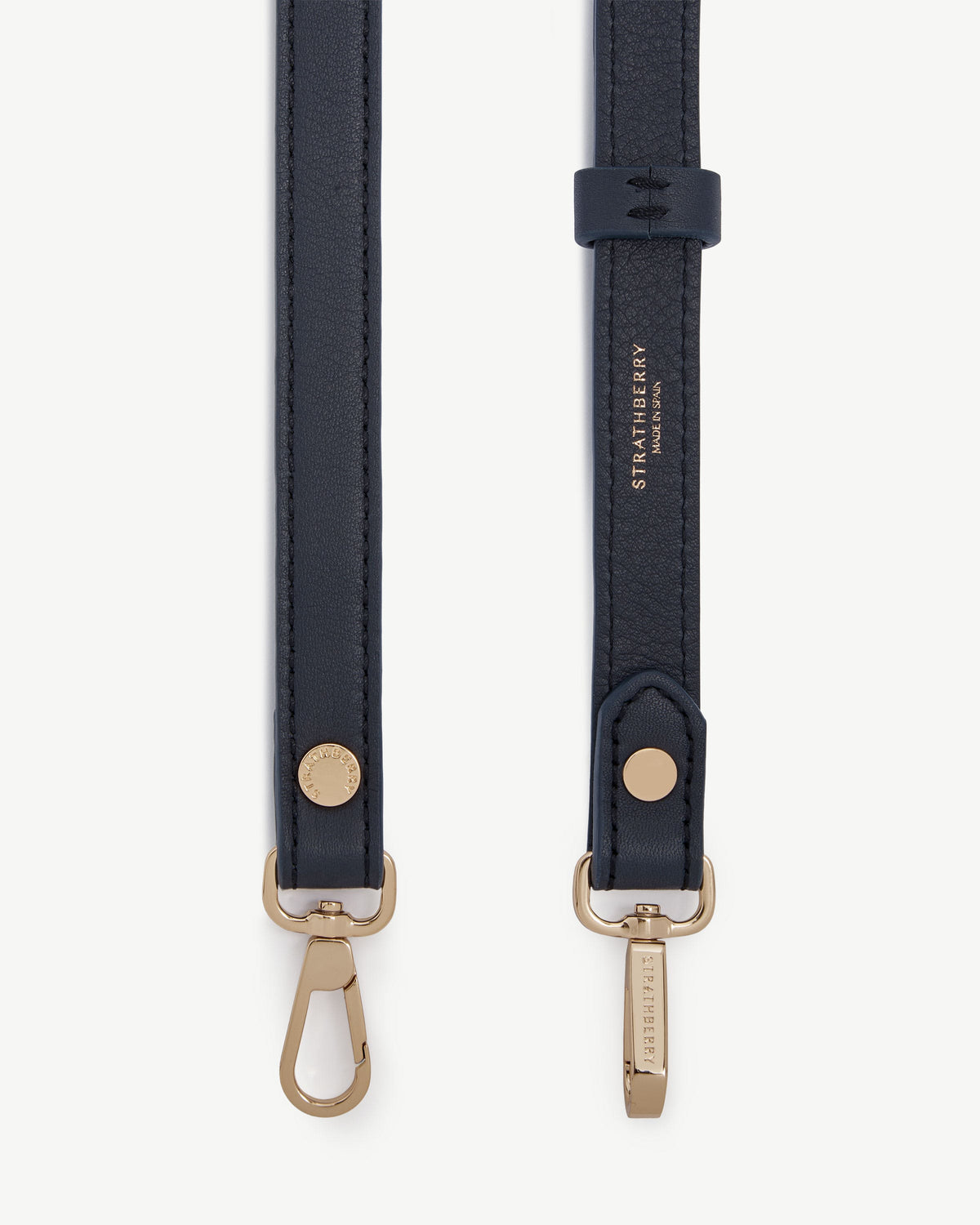 Thin Adjustable Leather Strap - Marine Blue - View 4