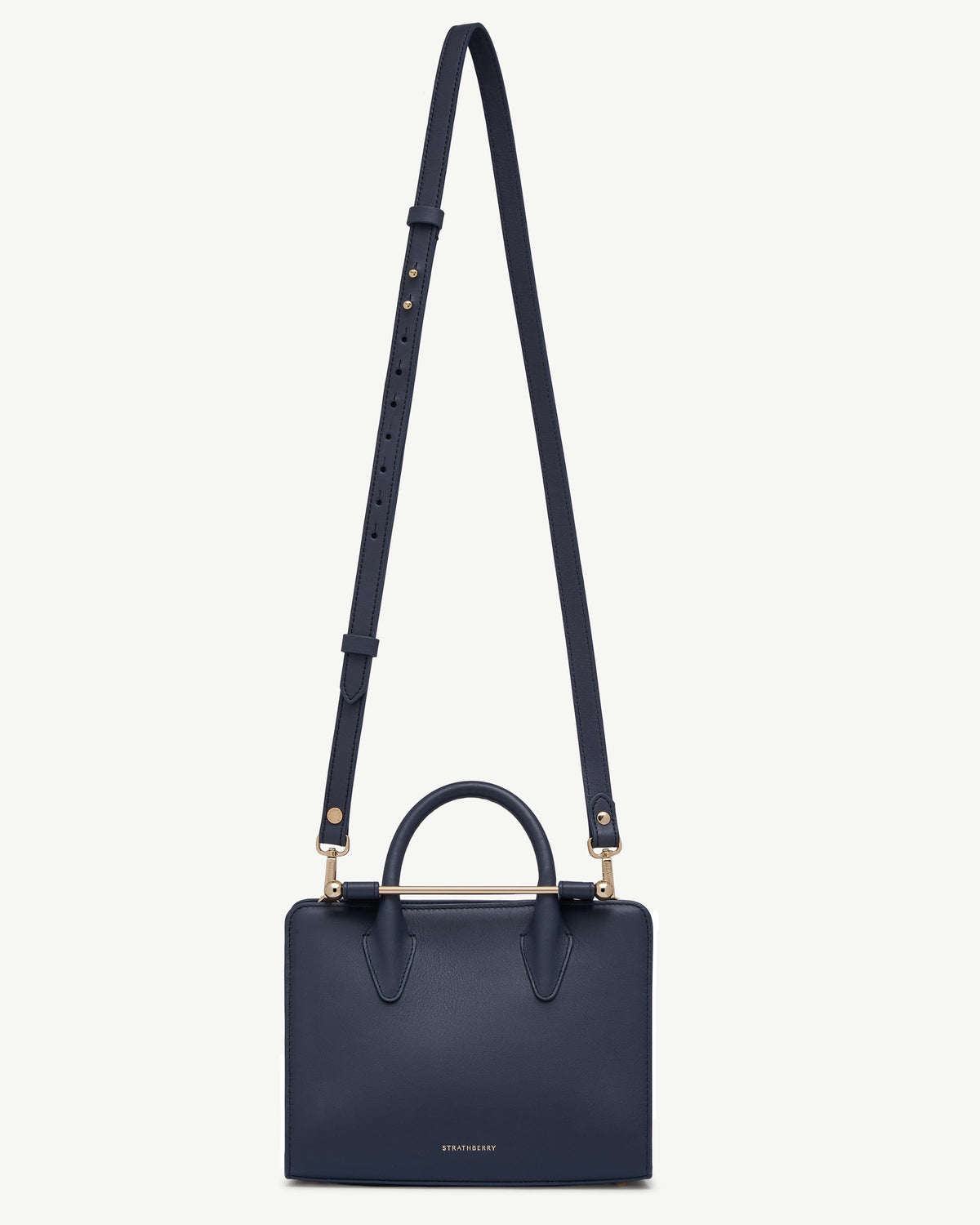 Thin Adjustable Leather Strap - Marine Blue - View 3
