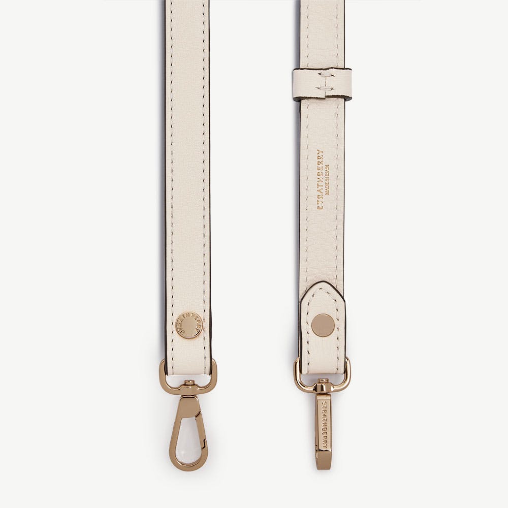 Thin Adjustable Leather Strap - Vanilla - View 1