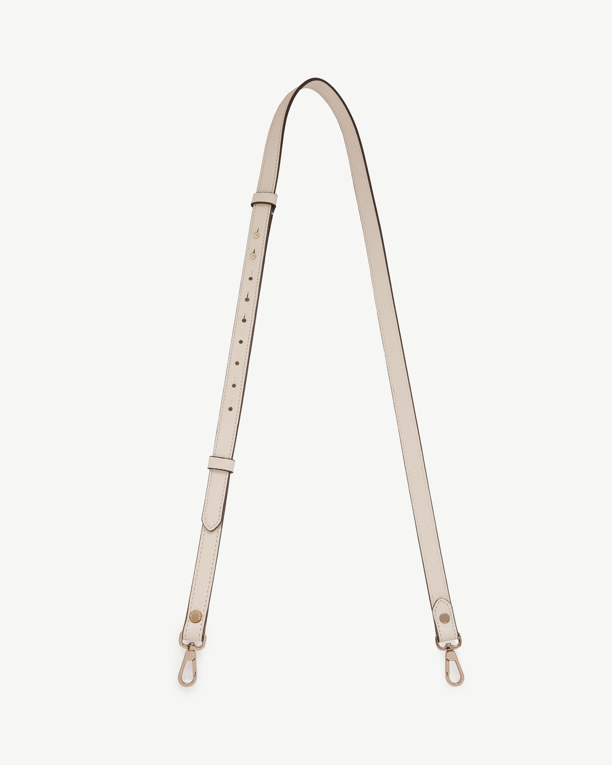 Thin Adjustable Leather Strap - Vanilla - View 2