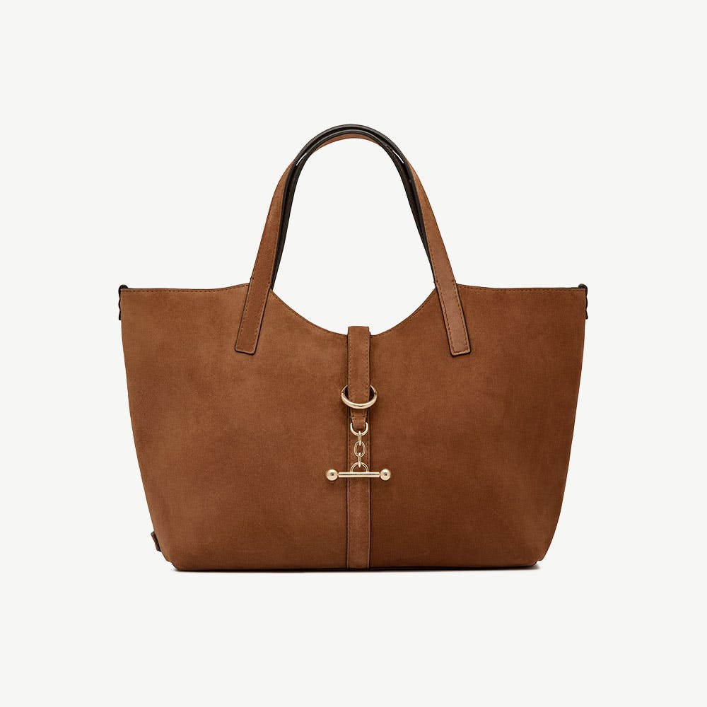 Kite Tote Midi - Tan Suede - View 1