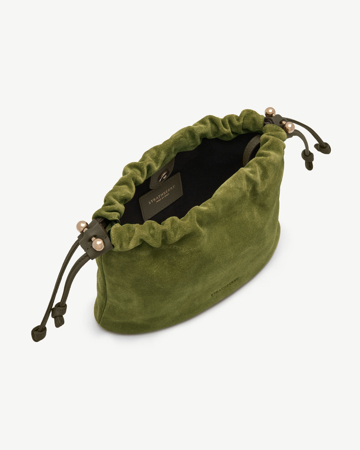Charlotte Drawstring - Lime Suede/Khaki - View 3