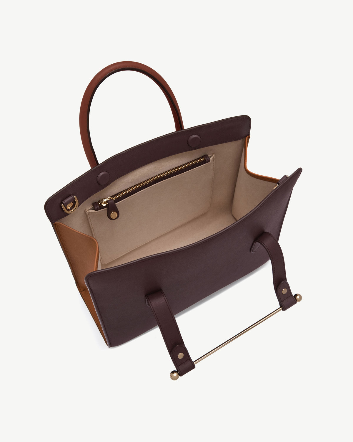 Midi Tote - Burgundy/Walnut/Chestnut - View 6