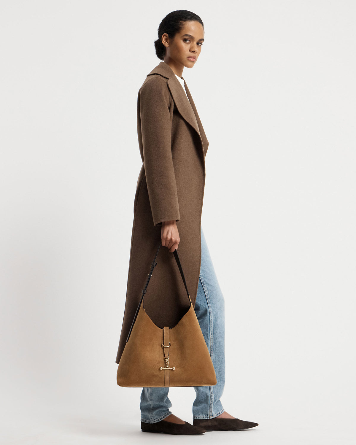 Kite Hobo Maxi - Toffee Suede/Espresso - View 8