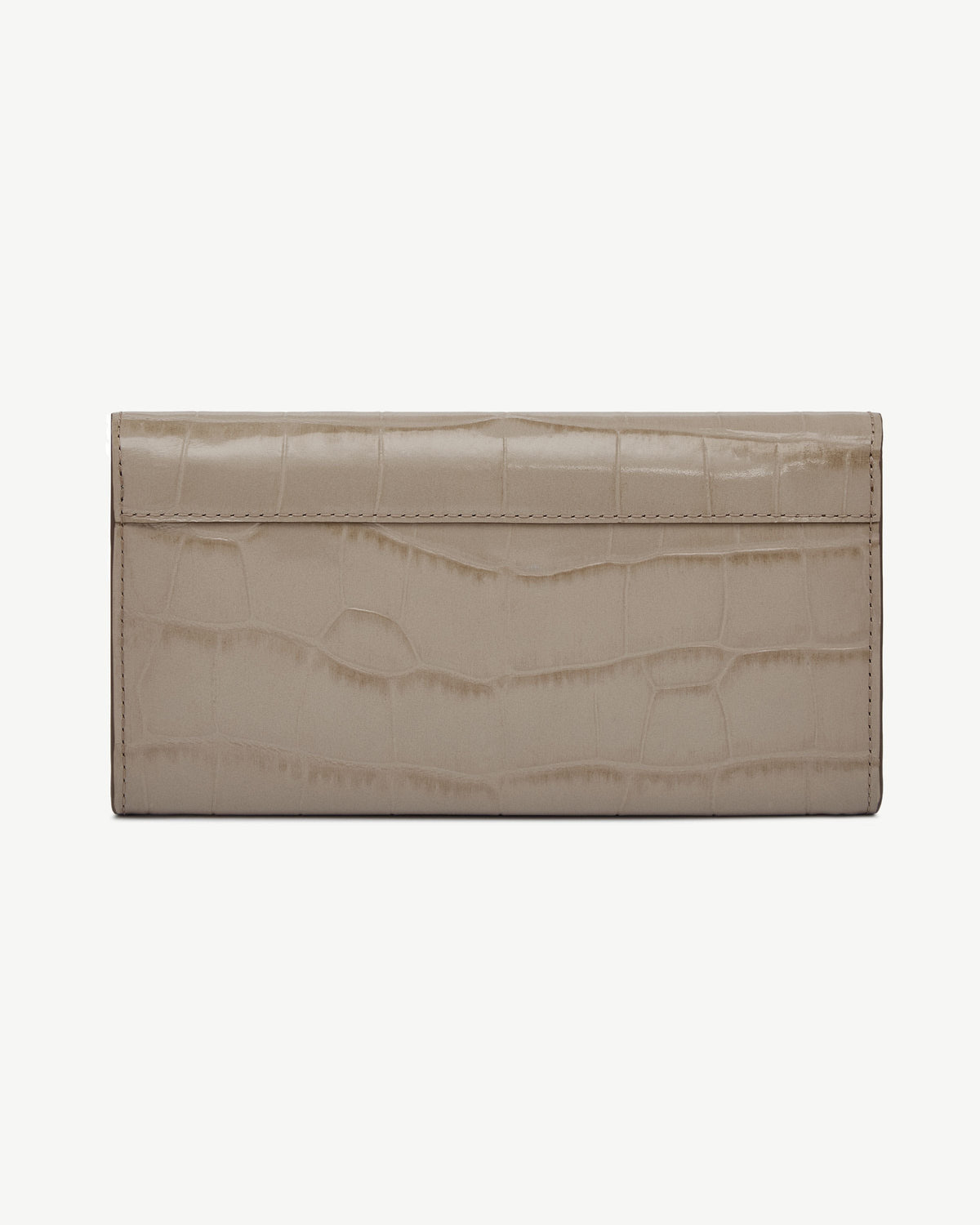 Multrees Chain Wallet - Croc-Embossed Leather Light Taupe - View 4