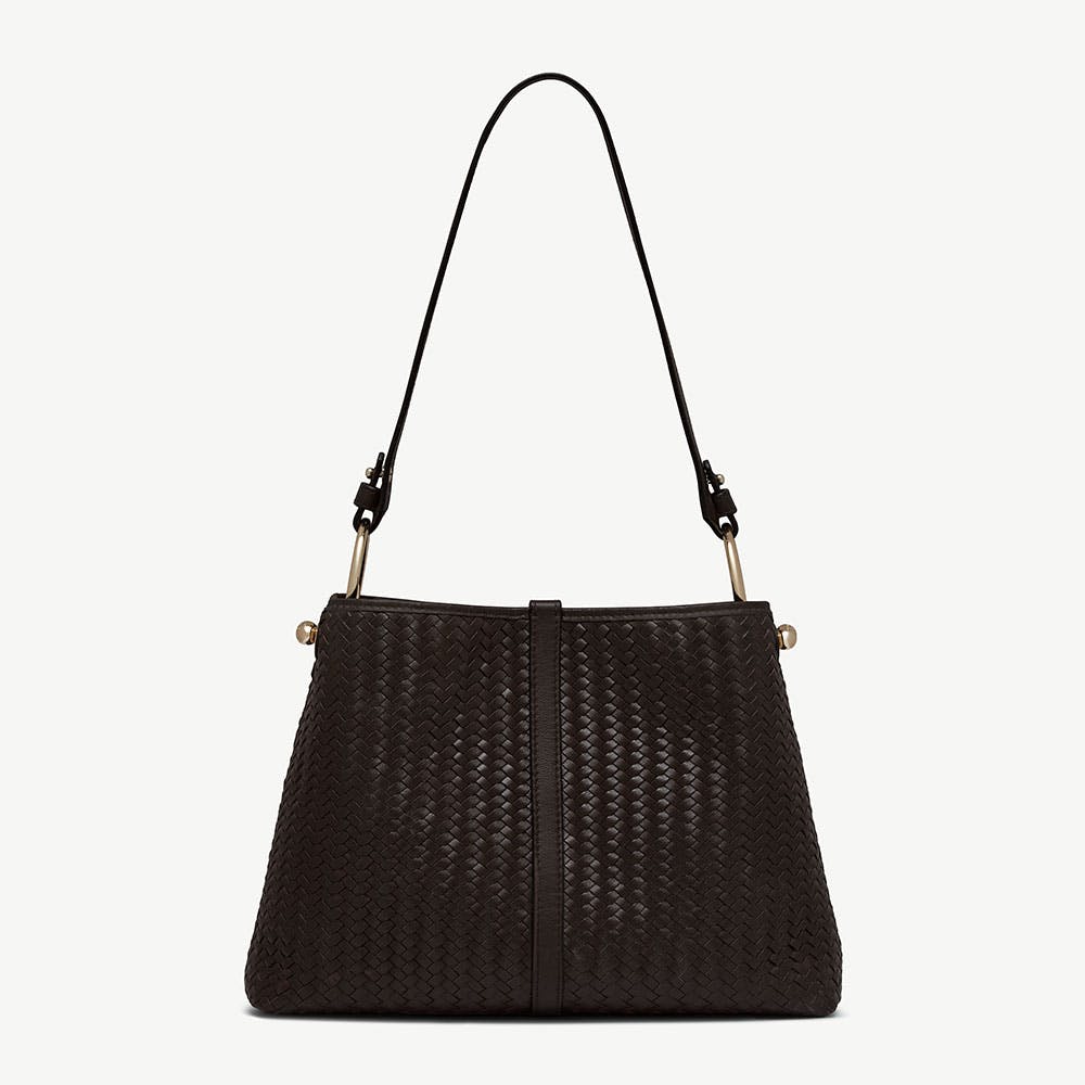 Lana Hobo - Chocolate Woven Leather - View 1