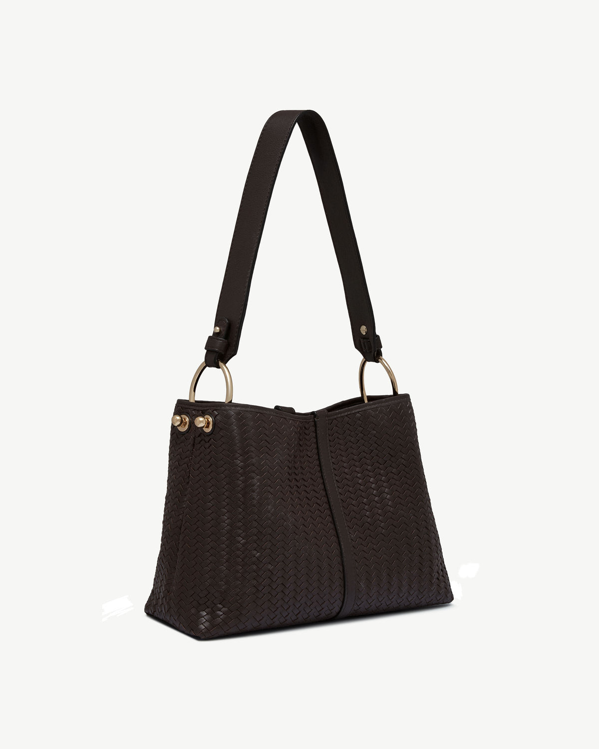 Lana Hobo - Chocolate Woven Leather - View 3